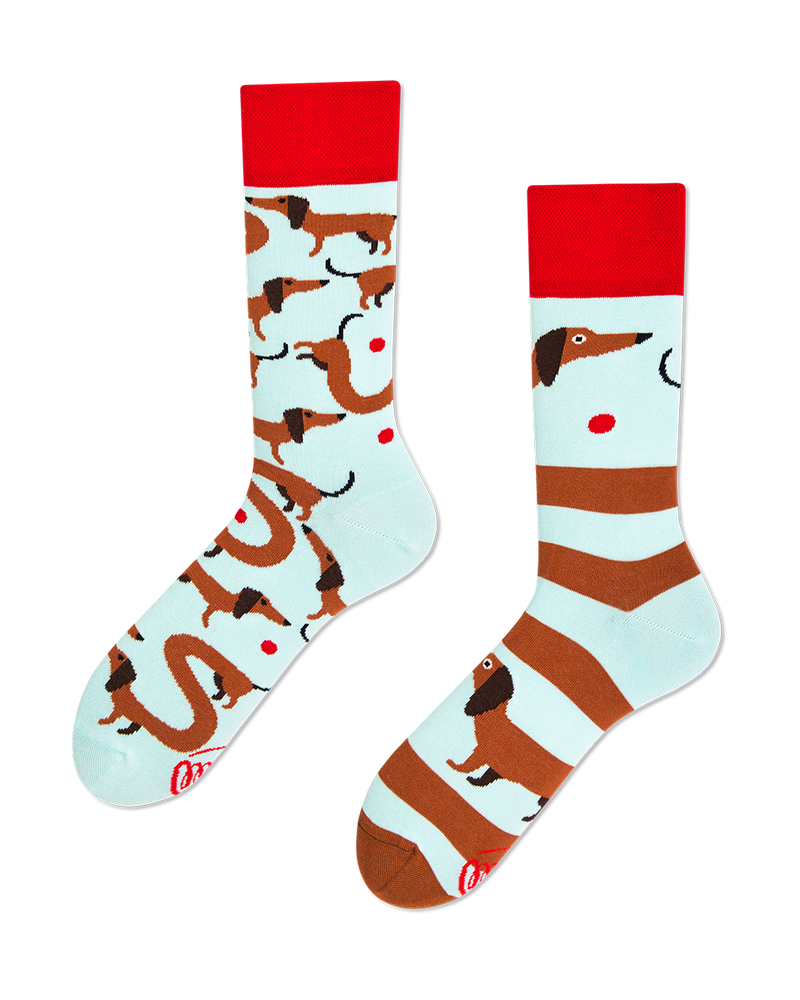 Many Mornings SAUSAGE DOG Dackel Socken
